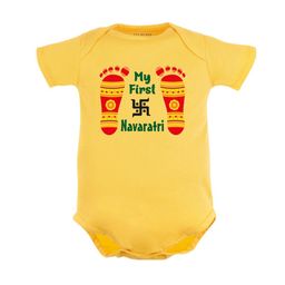 FFLIRTYGO Infants Durga Puja & Navratri Special Pure Cotton Bodysuit-picture-40