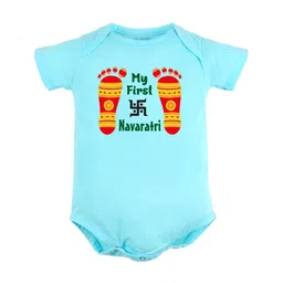 FFLIRTYGO Infant Kids Durga Puja & Navratri Special Pure Cotton Rompers-image-66