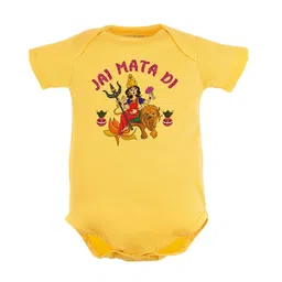 FFLIRTYGO Infants Pure Cotton Durga Puja Special Printed Bodysuit-image-63