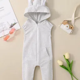 StyleCast Infants Girls Grey Hooded Rompers-picture-22