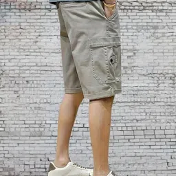 tyrell Solid Men Grey Cargo Shorts image 3