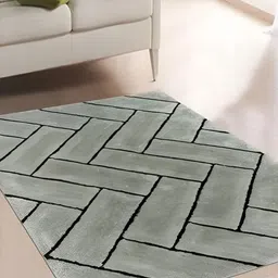 Shopgallery Grey Geometric Anti-Skid Carpet-image-74