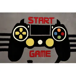 LITTLELOOMS Grey & Black Hand-Tufted Rectangular Woollen Carpet-picture-16