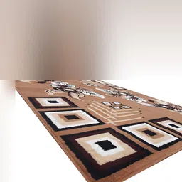 SANA CARPET Gold-Toned Floral Cotton Carpet image 5