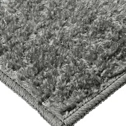 Saral Home Grey Solid Cotton Shaggy Carpet image 4