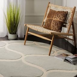 Safiya Carpet Green Geometric Woollen Carpets-picture-2