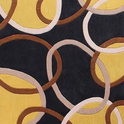 Safiya Carpet Yellow Abstract Woollen Carpets image 4