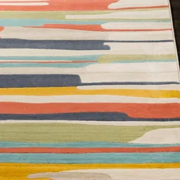 Safiya Carpet Red Abstract Hand-Tufted Woollen Carpets image 4