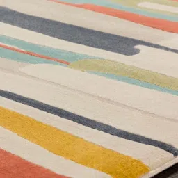 Safiya Carpet Red Abstract Hand-Tufted Woollen Carpets image 2