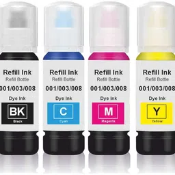 Gedi 003 Refill Ink Compatible for L3110,L3150,L3250,L3252,L3115,L3116 Printer 3PC Black + Tri Color Combo Pack Ink Bottle-image-85