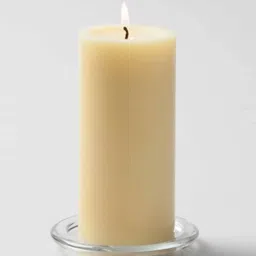 aromatic fables Jasmine Set Of 3 Off-White Wax Pillar Candles image 2