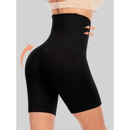 HSR Women Black Solid High Waist Tummy Shapewear image 5