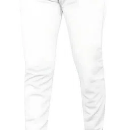 trending stellalifestyle Men Slim Fit White Cotton Blend Trousers-picture-20