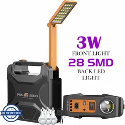 daily needs shop Solar Chargeable Inverter Light Set With Study Lamp + 3 Bulb 1 USB Charging Port 5 hrs Flood Lamp Emergency Light-picture-25