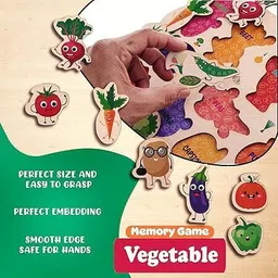 chanak wooden vegetable game and learning board for kids image 5