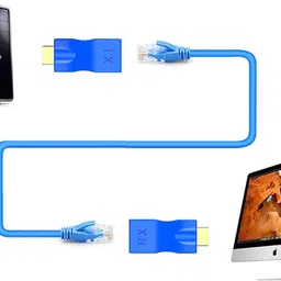 1Goal Hdmi To Rj45 Network Hdmi Repeater, 2 Pcs Hdmi Extender Transmitter And Receiver Network Rj45 Over Cat 5E / 6 1080P With Built-In Thunder Protection Circuit HDMI Connector image 3