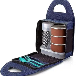 glamexy Air-Tight Stainless Steel Lunch Box-with Bag for,Student,Women,Men,Girls 5 Containers Lunch Box image 3