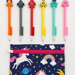 ikko Pixel Head Pen Set, Pen for Kids, Birthday Return Gift, Kawaii School Stationery Ball Pen image 3