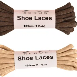 XERUS Shoe Lace Round Dark Brown Beige For Boot Sport Hiking Shoes Shoe Lace-picture-11