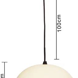 homesake Classy White Pendant hanging light, hanging lamp 8" Pendant Lamp Ceiling Lamp image 4