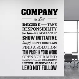 snappyvinyl 75 cm Company Rules Wall Self Adhesive Sticker-picture-11