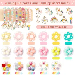 jiyango Bracelet making kit DIY Friendship Bracelet Unicorn Pendants Craft for Kids image 2