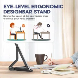 Viraan Multi-Angle Portable & Universal Stand Cradle for Tablets and Smartphones Mobile Holder image 2