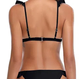 spiceup 60029 Solid Women Bikini Black Swimsuit image 2