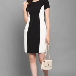 purvaja Women Bodycon White, Black Above Knee/Mid Thigh Length Dress-picture-19