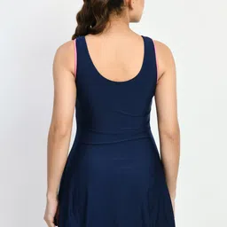 shifter Swimming Costume For Girl One piece Women's Swimsuits Solid Women Swim-dress Blue Swimsuit image 3