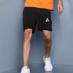 adrenex Pack of 2 Solid Men Black Basic Shorts image 2