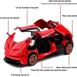 happy chappie 1:32 Scale Die-Cast Metal Pull Back Toy Car with Lights & Sound for Kids image 5