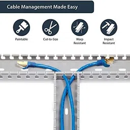 ar tapes & plastics AR Duct Cable Wiring Cable Tray 50cm (Size -25 X 25) pack of 2 Stripboard image 2