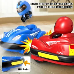 qnik RC Bumper Car Toy with Bounce Trigger |Crash Battle RC Car - 2 Players image 3