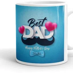 dezzbee Best Day Happy Fathers Day Trending Design 330 ml White | Gift For Father Ceramic Coffee Mug image 1