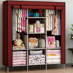 vipash COLLAPSIBLE WARDROBE /CABINET/ALMIRAH CLOTH ORGANISATION WITH 8 SHELVES Carbon Steel Collapsible Wardrobe-picture-15