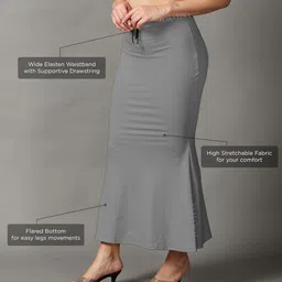 Zornitsa ZRCTNSSGrey Pure Cotton, Lycra Blend Petticoat image 5