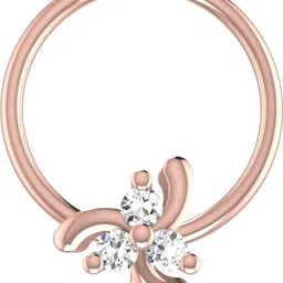 avsar Jivika 14kt Cubic Zirconia Rose Gold Nose Wire-picture-40