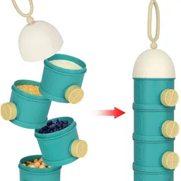 wanqlyn 4-Layer Portable Stackable Baby Formula Dispenser & Milk Powder Container - BPA-Free plastic image 2