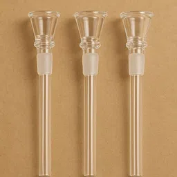 wishingbell natural Glass shooter Pipe 5 inch pack of 3 Borosilicate Glass Inside Fitting Hookah Mouth Tip image 2