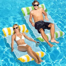 harvic Inflatable Float Bed Pool Floaties Swimming Pool Water Hammock (51.1x27.5 inch) Swim Floatation Belt image 2