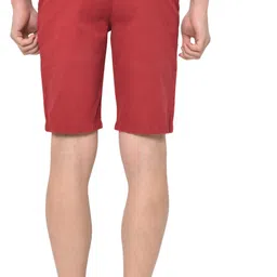 studio nexx Solid Men Red Chino Shorts image 4