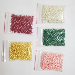 shoptalk Natural shine pearl beads (set of 5 ) each aprox 250 pieces ( 4mm)-picture-12
