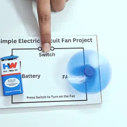 erhindia Simple Electric Circuit Dc Motor Fan Science Project Working Model Class 6 7 8 image 3