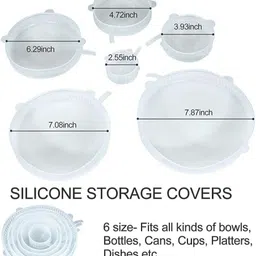 mahek 7.8 inch Lid Set, Pack of 6 image 3