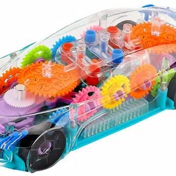 goyal's Transparent 360° Rotating Racing Car with 3D Flashing LED Lights & Musical Toy-picture-20