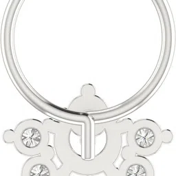 avsar Kimaya 18kt Diamond White Gold Nose Wire image 4