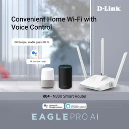 D-Link R 04 Wireless Router 2.4 GHz 300 Mbps Wifi Speed Single Band External Antenna Ethernet (Cable Broadband) image 2