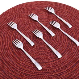 fanqew 24 Dinner fork Disposable Stainless Steel Dessert Spoon Set image 5