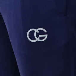 caligostle Men Solid Dark Blue Track Pants image 4